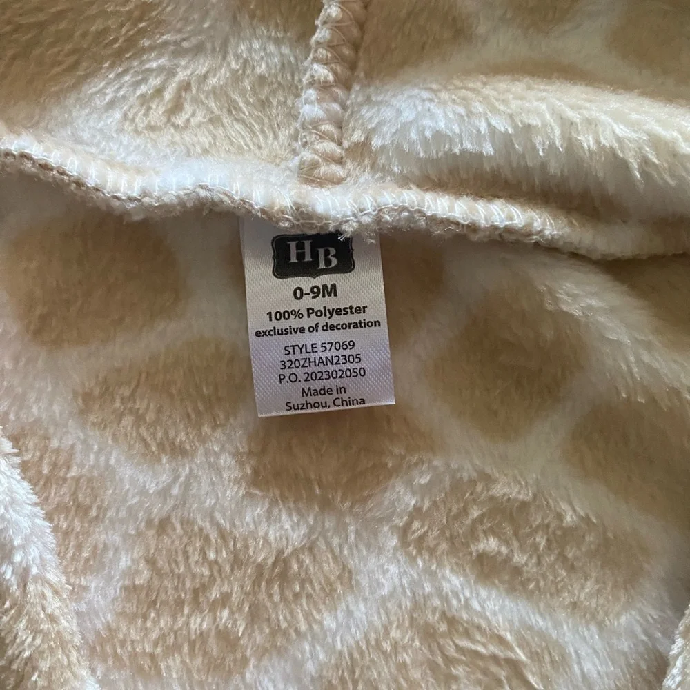 Luxurious Cream and Brown Hooded Pajama Robe